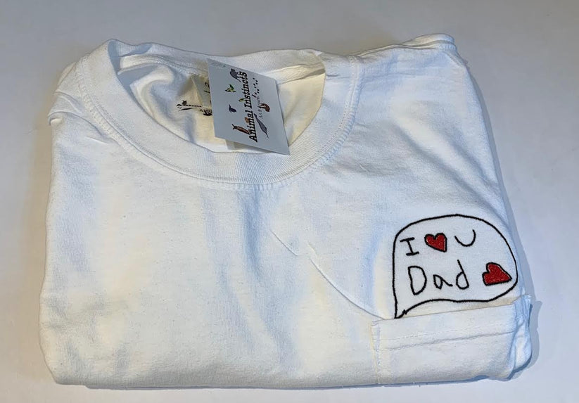 Transform Children's Artwork into Personalized Apparel Gift | Pocket Shirt