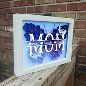 Personalized Butterfly Mom Flower Shadow Box