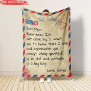 Personalized Mom Blanket, Mom Letter Blanket