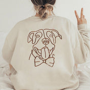 Custom Embroidered｜Pet Portrait Hoodie｜On the Front and Back of Sweatshirt