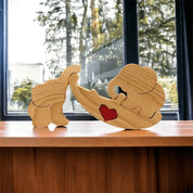 Wooden Elephant Couple Puzzle Toy