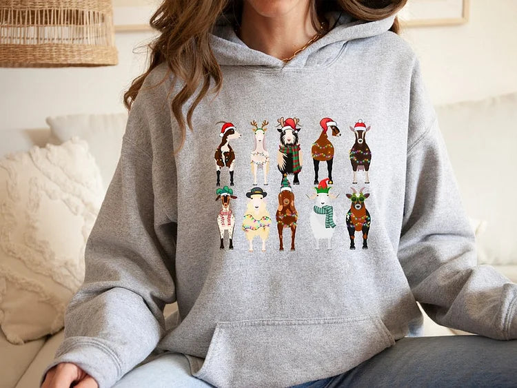 Goat Lover Animals Holiday Christmas Sweatshirt