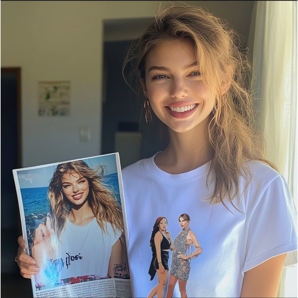 Standing with Taylor｜Customized Artistic Style T-Shirts with Celebrity Photos