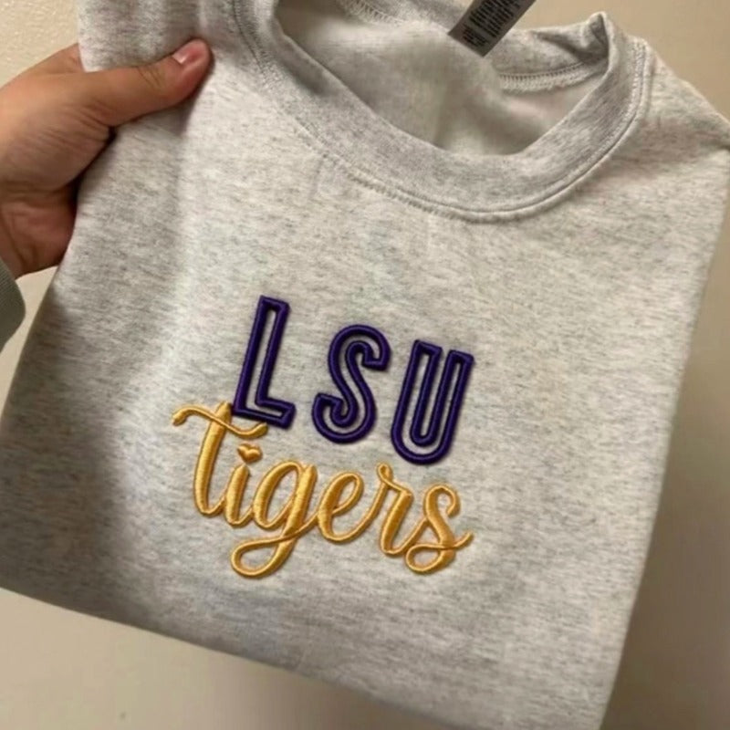 🏈🏀⚾️🥎Custom 3D PUFF Embroidery College Team Sweatshirt