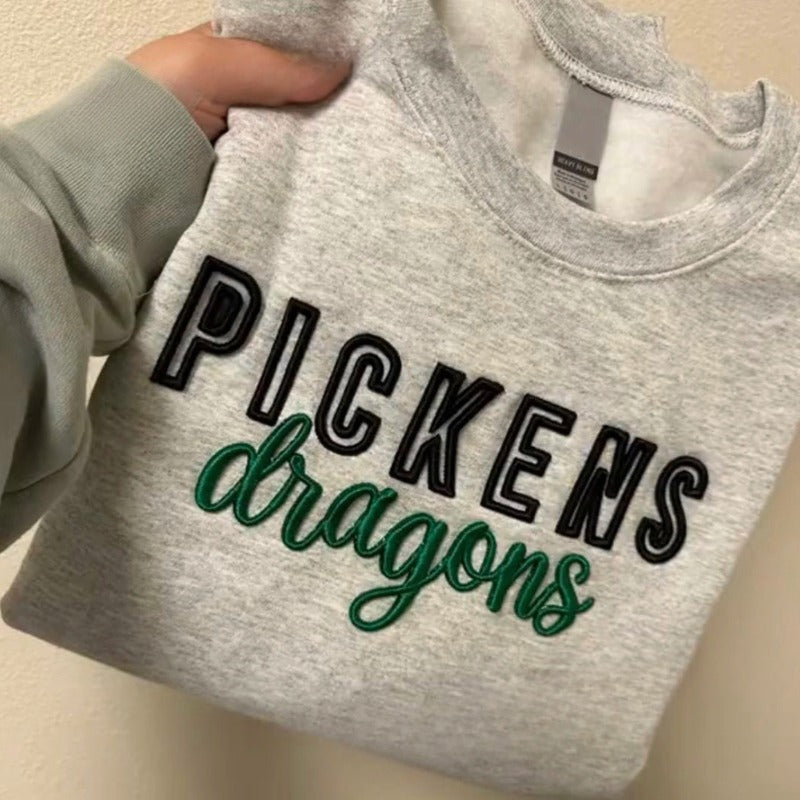 🏈🏀⚾️🥎Custom 3D PUFF Embroidery College Team Sweatshirt