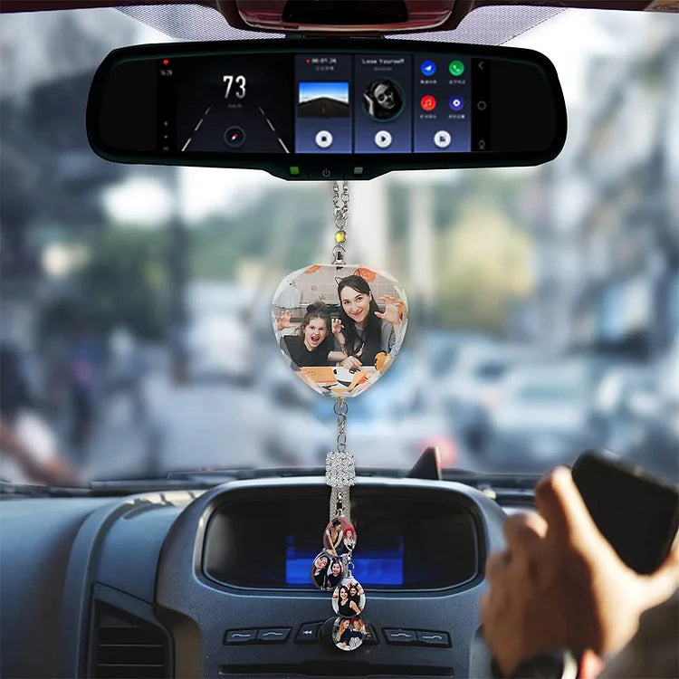 Personalized Photo Lucky Crystal Car Pendant