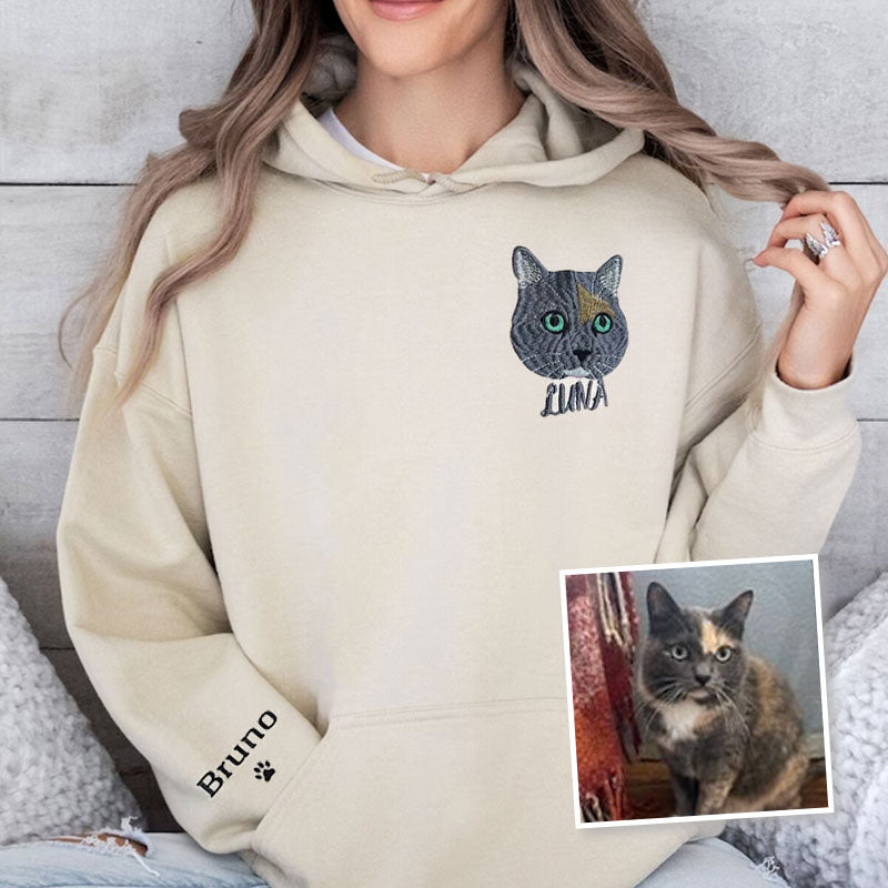 Custom Embroidered Pet Sweatshirt｜Personalized with Your Pet’s Photo