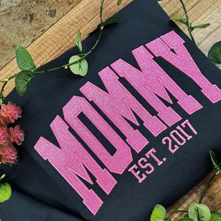 Custom Applique Glitter Mama Sweatshirt/T-shirt
