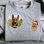 Custom Embroidered Pet Portrait Christmas Jumper Sweatshirt