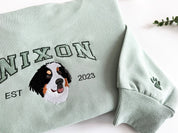 Custom Dog Hoodie｜Embroidered Dog Name｜Personalized Pet Face Sweatshirt