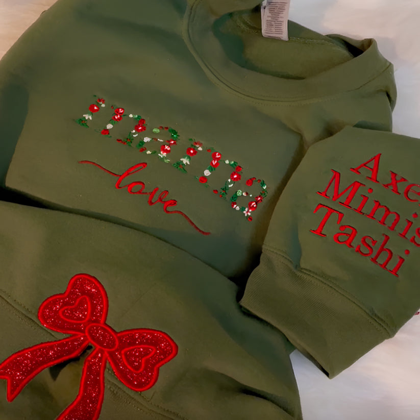 Mama Love Embroidered Sweatshirt