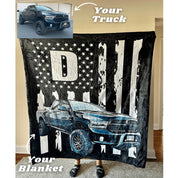 Diesel Flag Custom Truck Fleece Blanket