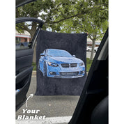 Full Color Custom Car Fleece Blanket