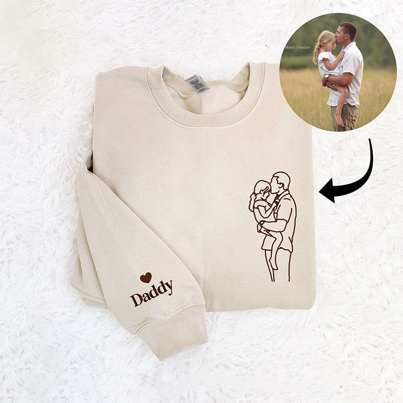 Embroidered Tshirt｜Portrait Sweatshirt｜Gift｜Father's Day｜Family Gift