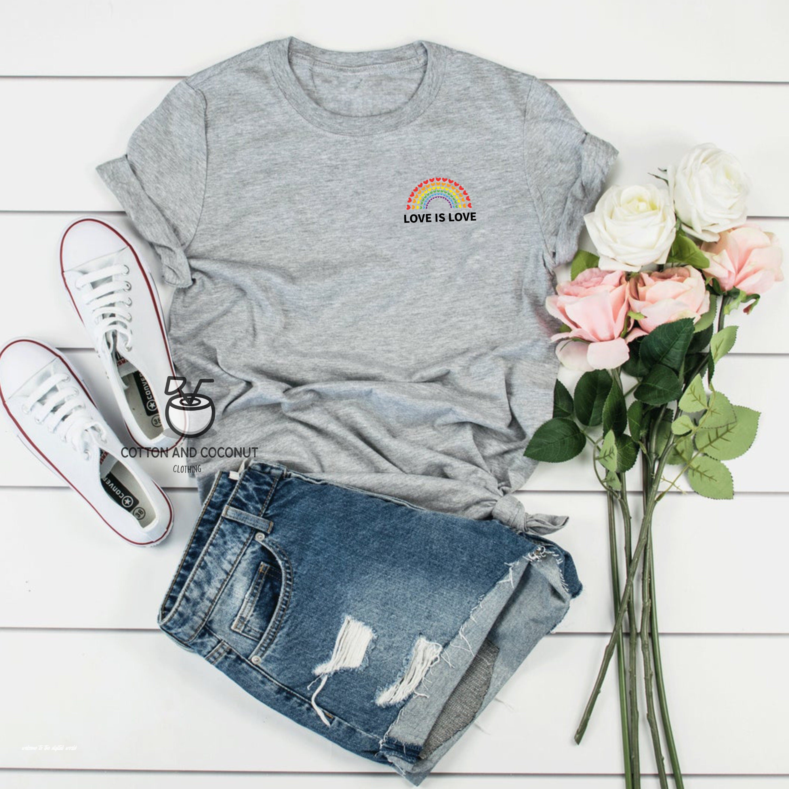 Love is Love T-shirt｜Rainbow Heart Shirt｜Pride Shirt