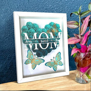 Personalized Butterfly Mom Flower Shadow Box