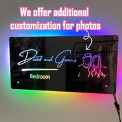 💗Valentine's Day Sale💗Personalized Outline Photo Mirror - Light Up Mirror