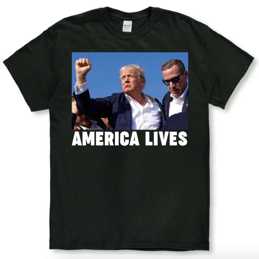 TRUMP RALLY TEE｜Trump Rally Shooter Tshirt｜Official Trump-Get-Shot-Shirt