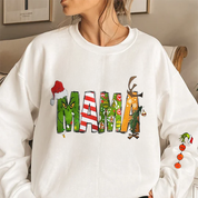 Custom Grinch Mama Sweatshirt | Kids Name | Christmas Gift