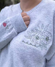 Embroidered Sweatshirt｜Floral Mama｜Floral Nana Shirt