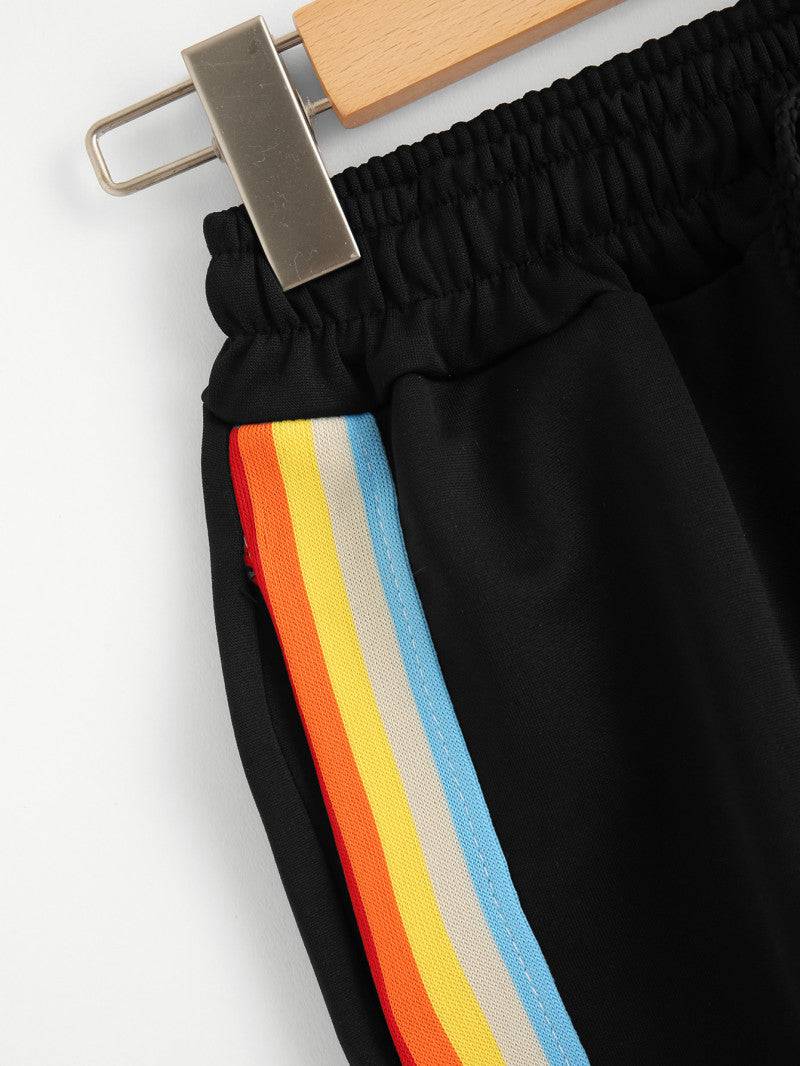 Rainbow Striped Elastic Band Shorts