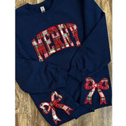 Merry Side Bow Cut-Out Sweatshirt