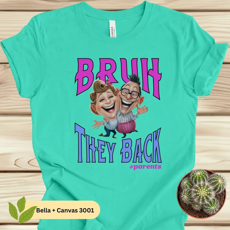 Back to School Shirt,Funny Parents Shirt | Happy First Day of School Kindergarten Pre-K | Gift for Parents | Bruh They Back Parents Shirt | Parents