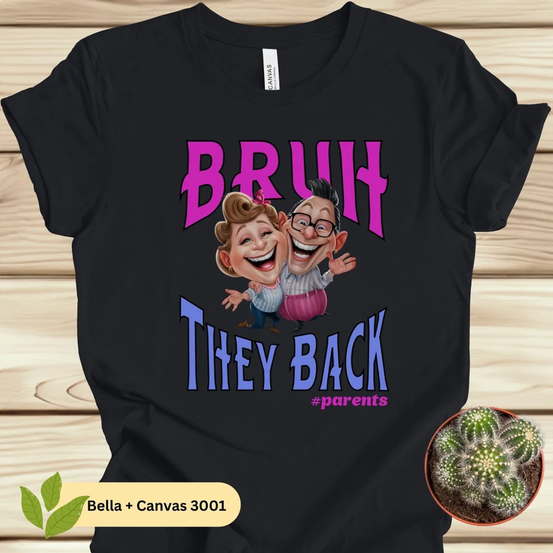 Back to School Shirt,Funny Parents Shirt | Happy First Day of School Kindergarten Pre-K | Gift for Parents | Bruh They Back Parents Shirt | Parents