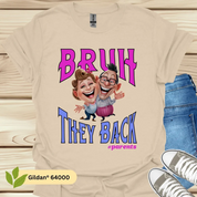 Back to School Shirt,Funny Parents Shirt | Happy First Day of School Kindergarten Pre-K | Gift for Parents | Bruh They Back Parents Shirt | Parents