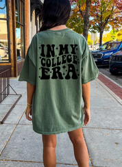 In My College Era Worded Back Tshirt| New College Student| Grad Gift| Gift for A High School Graduate| University Shirt| Funny College Tee