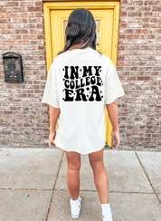 In My College Era Worded Back Tshirt| New College Student| Grad Gift| Gift for A High School Graduate| University Shirt| Funny College Tee