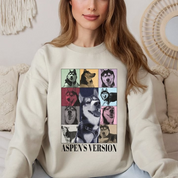 Customizable Eras Sweatshirt| Eras Tour Gift for Dog Mom| Personalized Print Sweatshirt