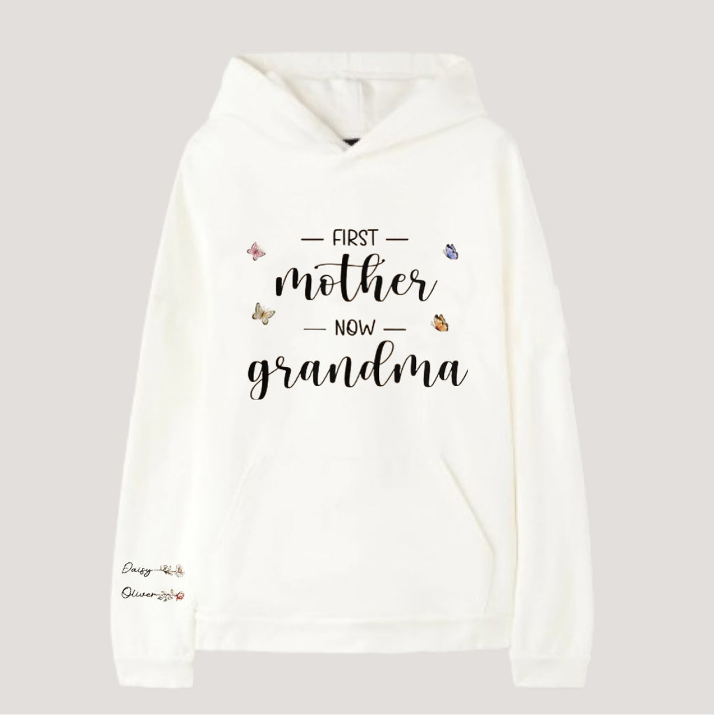 Family Personalized Custom Unisex Sweatshirt With Design On Sleeve