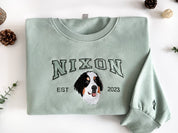 Custom Dog Hoodie｜Embroidered Dog Name｜Personalized Pet Face Sweatshirt