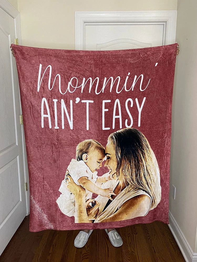 Personalized Photo Blanket Gift for Mom