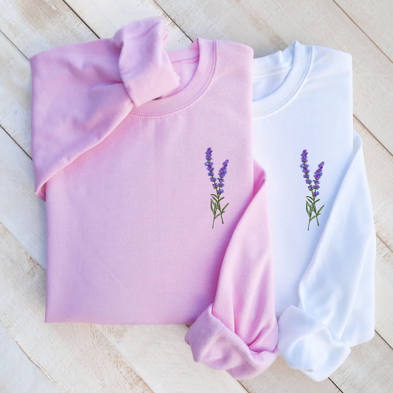 Embroidered｜Lavender｜Sweatshirt