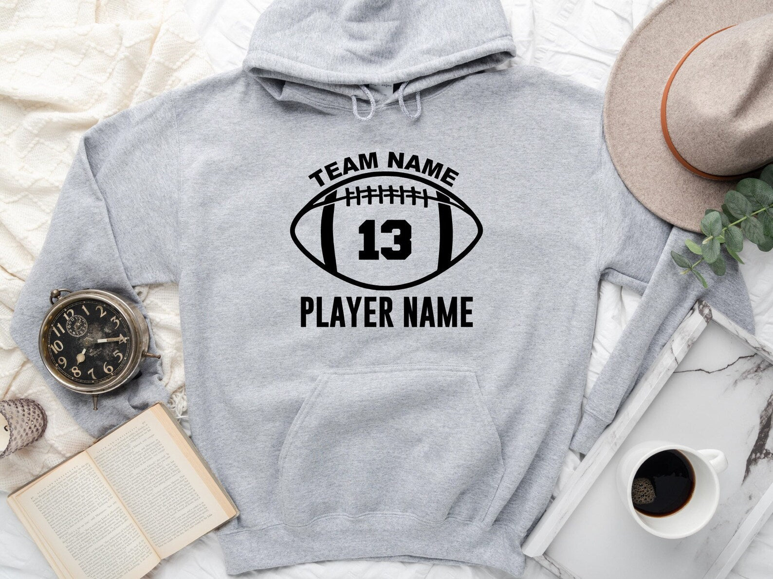 Custom Football Hoodie, Personalized Football SweatShirt