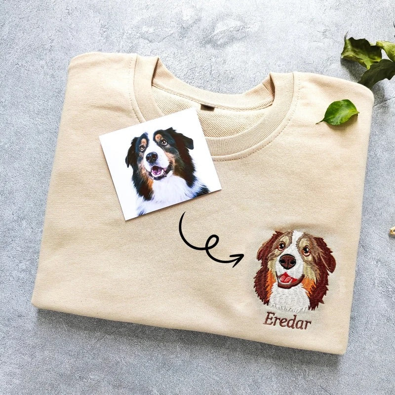 Personalized Pet Portrait｜Embroidered Sweatshirt｜For Pet Lover