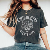 Childless Cat Lady | Against Fascism Feminist | Voting Vintage Shirt