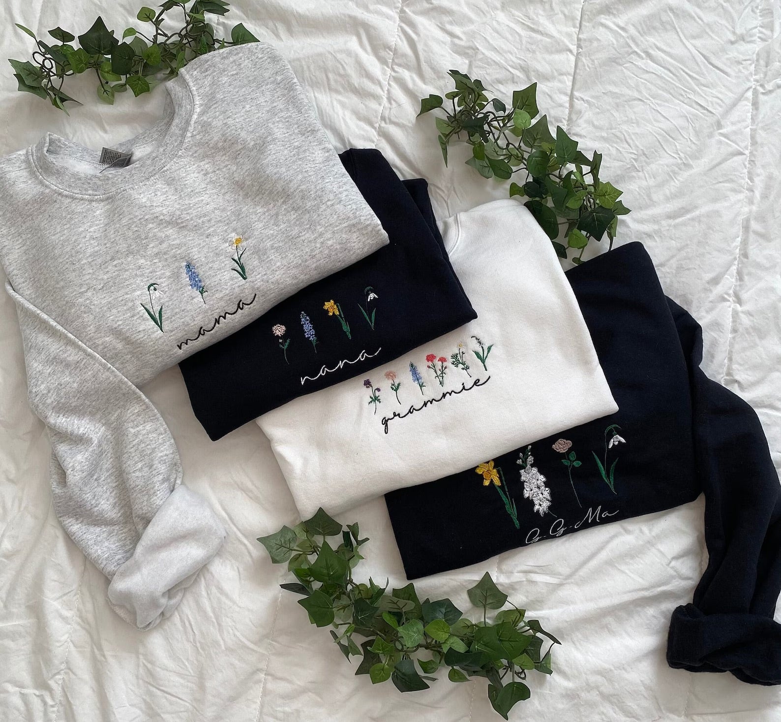 Birth month embroidered sweatshirt | Mama embroidered sweatshirt