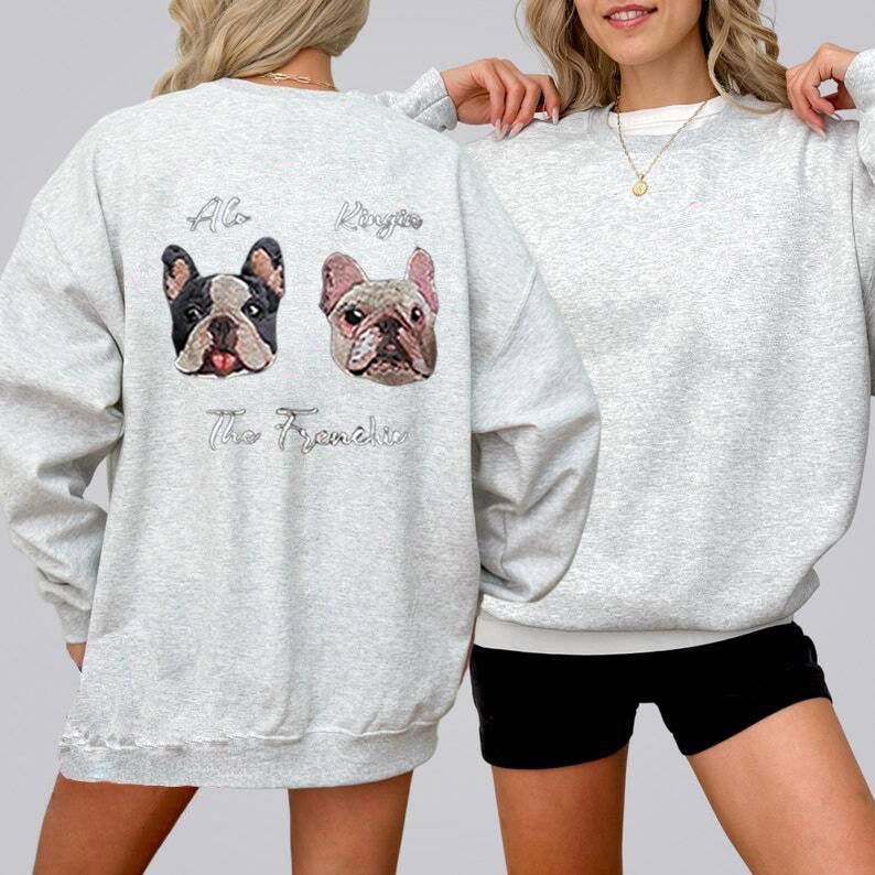 Personalized Embroidered Hoodie｜Custom Pet Head｜Cute Gift for Animal Lovers