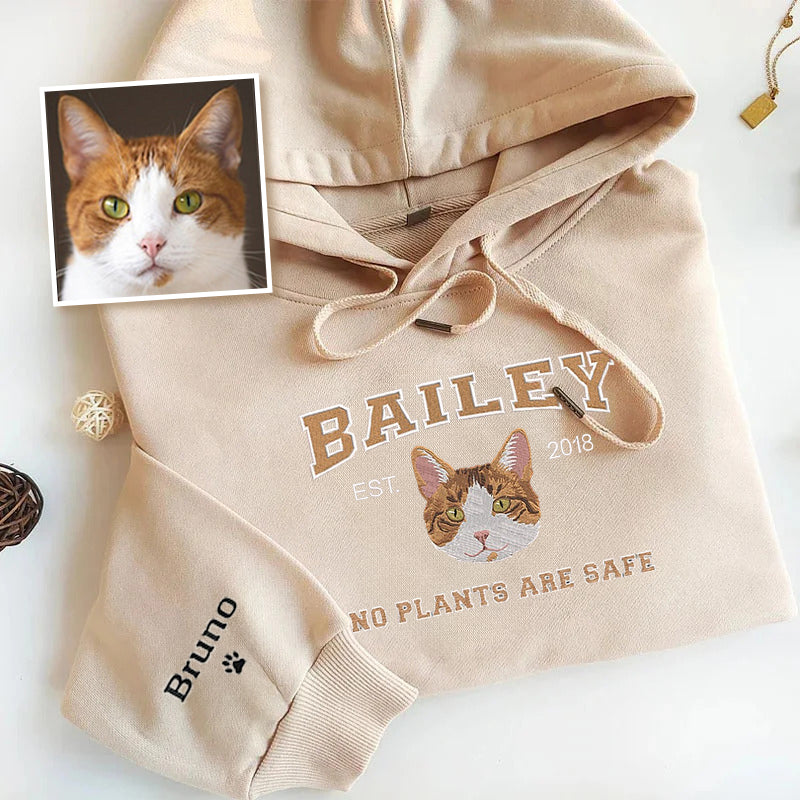 Personalized Embroidered｜Pet Sweatshirt with Pets Name｜Custom Text