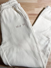 Personalised Embroidered Custom Roman Numeral Couples Matching Sweatpants