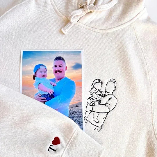 Custom Embroidered Photo Portrait Sweatshirt