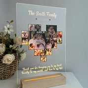 Custom Heart Photo LED Light Frame With Text