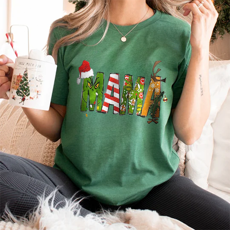 Custom Grinch Mama Sweatshirt | Kids Name | Christmas Gift