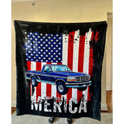 Merica Custom Car Fleece Blanket