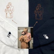 EMBROIDERED｜OUTLINE PHOTO｜TEE SWEATSHIRT