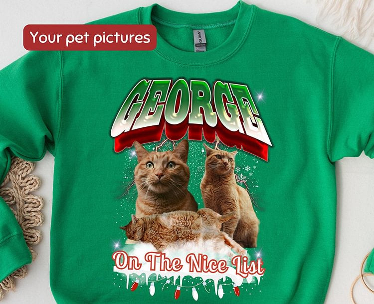 Custom Pet Photo | Christmas Sweatshirt Hoodie T-shirt