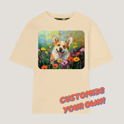 Garden Series｜Puppy Oil Painting Style｜Custom Puppy Art T-shirt｜Dog Memorial Gifts Sweatshirt